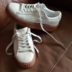 Puma Women's Suede Cream Sneakers